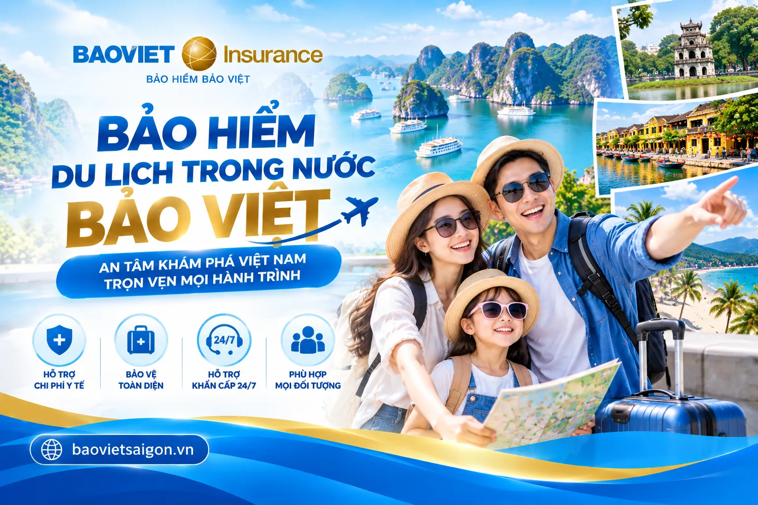 Bảo hiểm du lịch trong nước Bảo Việt mang đến giải pháp bảo vệ tài chính trước những rủi ro trong hành trình khám phá Việt Nam. Tìm hiểu quyền lợi, biểu phí và hướng dẫn tham gia tại Bảo Việt Sài Gòn – baovietsaigon.vn