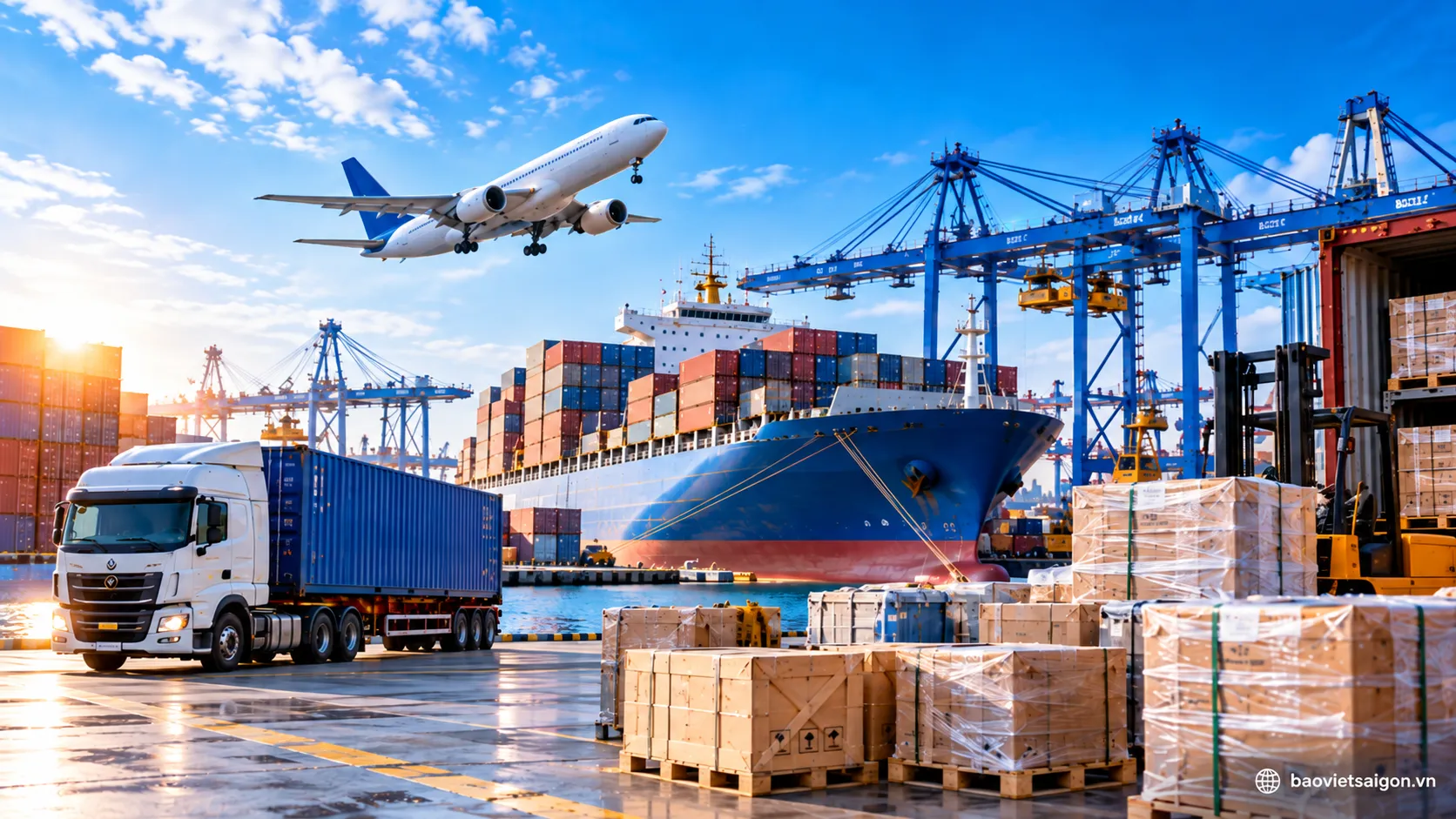 Bảo hiểm hàng hóa Bảo Việt giúp doanh nghiệp sản xuất, thương mại, logistics và xuất nhập khẩu bảo vệ quyền lợi tài chính trước những rủi ro thuộc phạm vi bảo hiểm trong quá trình vận chuyển hàng hóa.