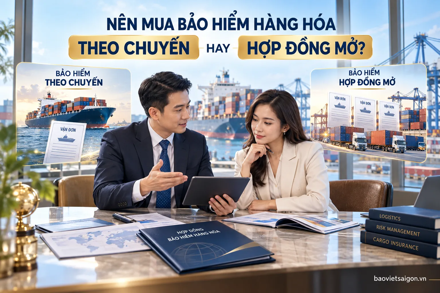Tư vấn so sánh bảo hiểm hàng hóa theo chuyến và hợp đồng mở Bảo Việt cho doanh nghiệp vận chuyển hàng hóa