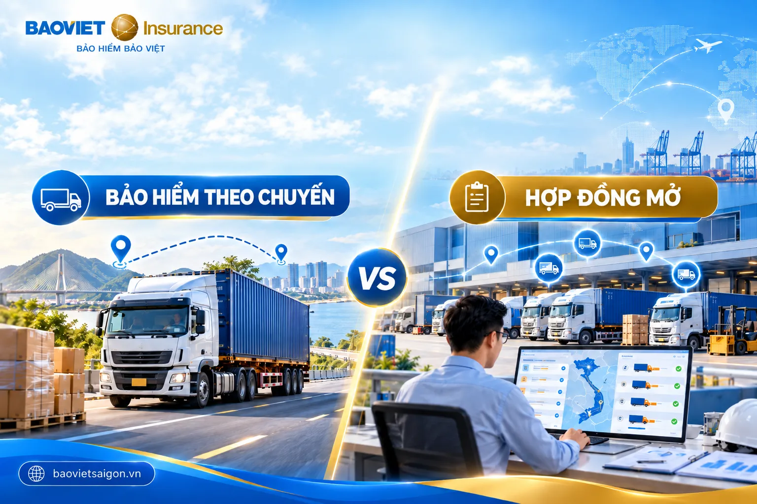 Doanh nghiệp có thể lựa chọn bảo hiểm theo chuyến hoặc xem xét hợp đồng mở tùy tần suất vận chuyển