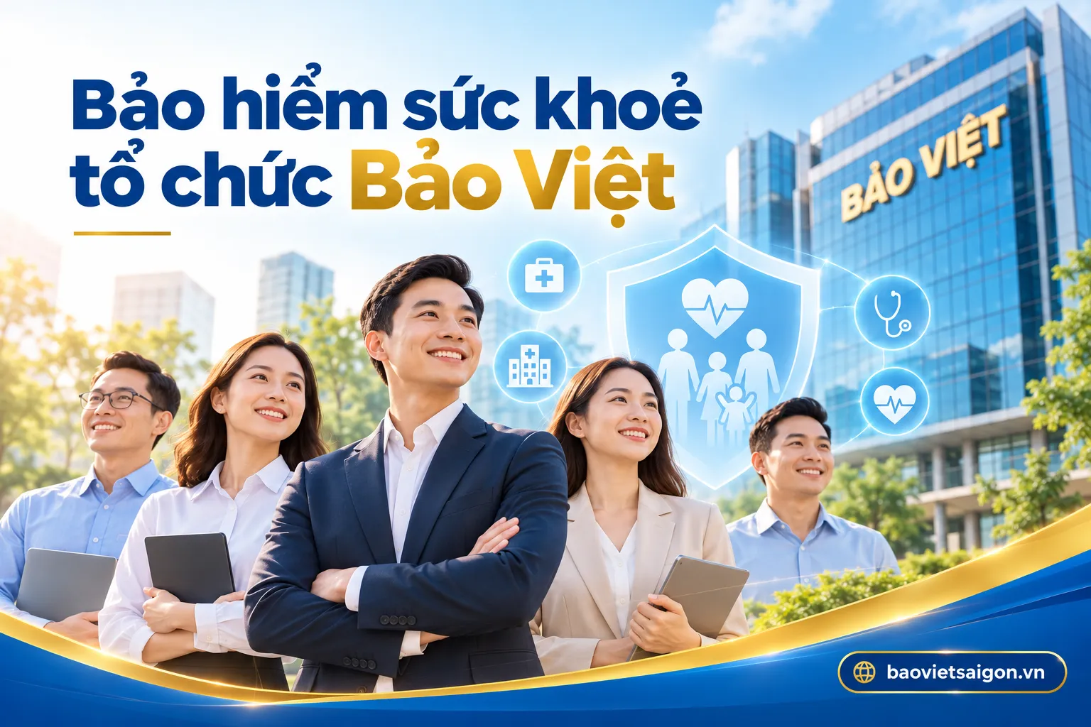 Bảo hiểm sức khỏe tổ chức Bảo Việt dành cho doanh nghiệp, bảo vệ sức khỏe nhân viên và người thân