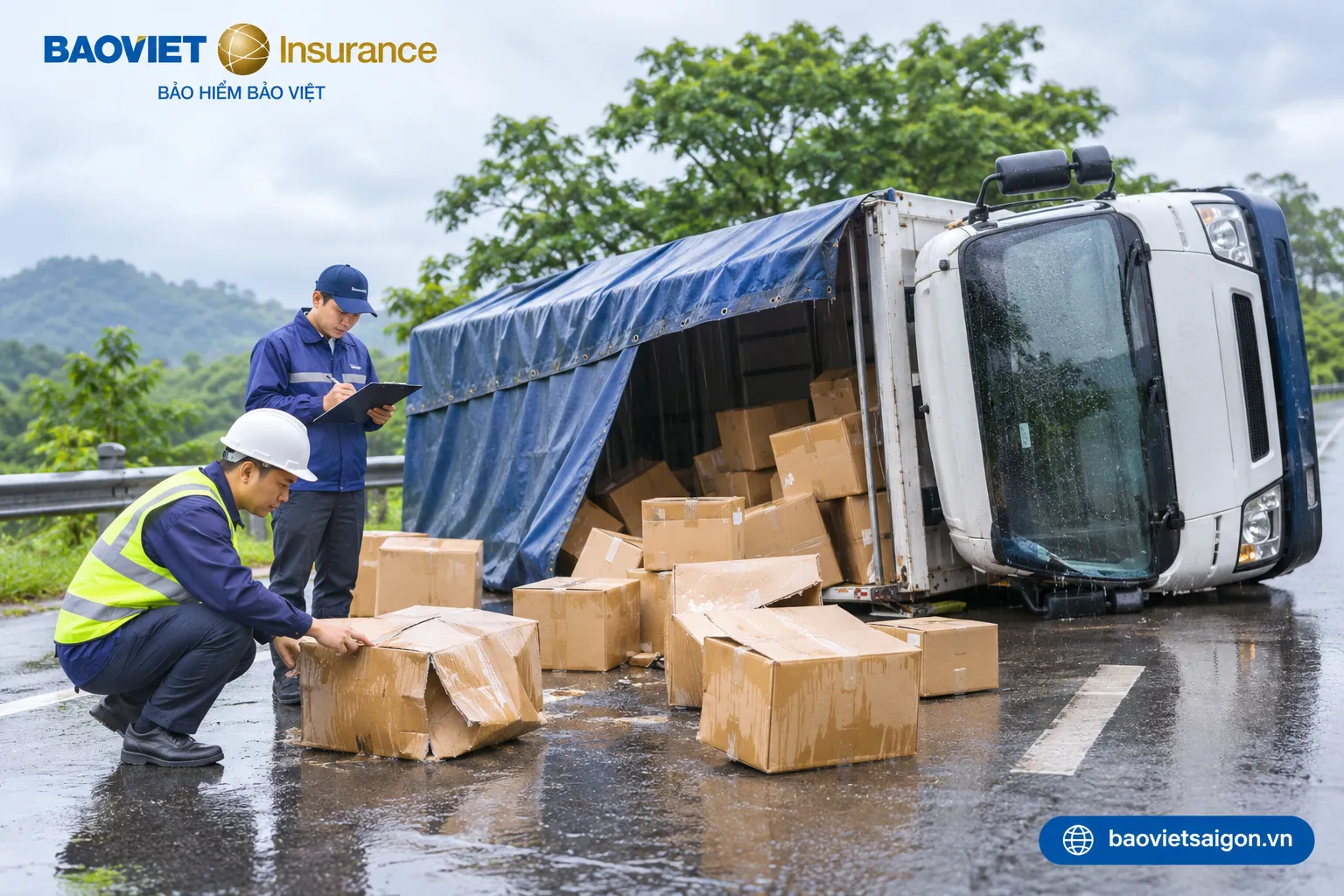 Tai nạn vận chuyển có thể gây tổn thất hàng hóa; quyền lợi bồi thường phụ thuộc phạm vi hợp đồng bảo hiểm